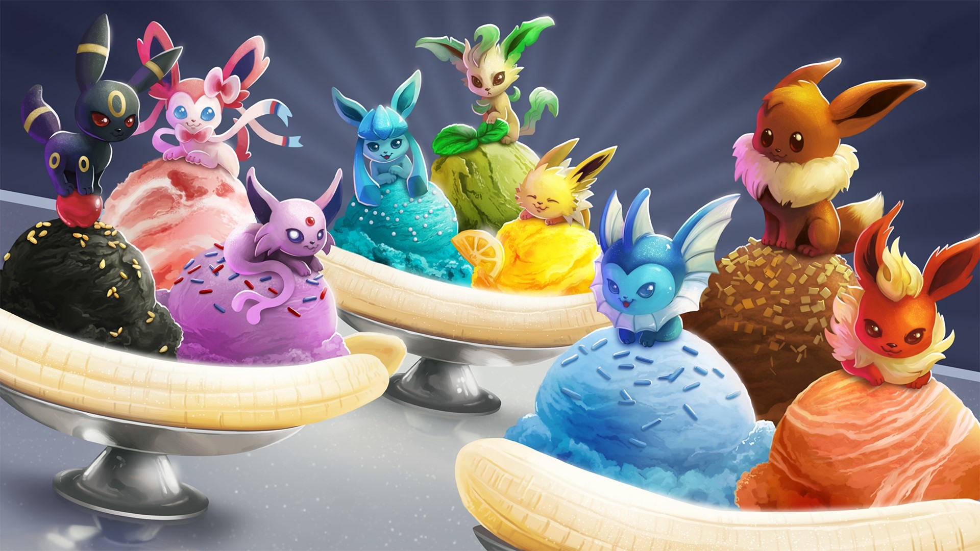 HD Eevee Evolutions