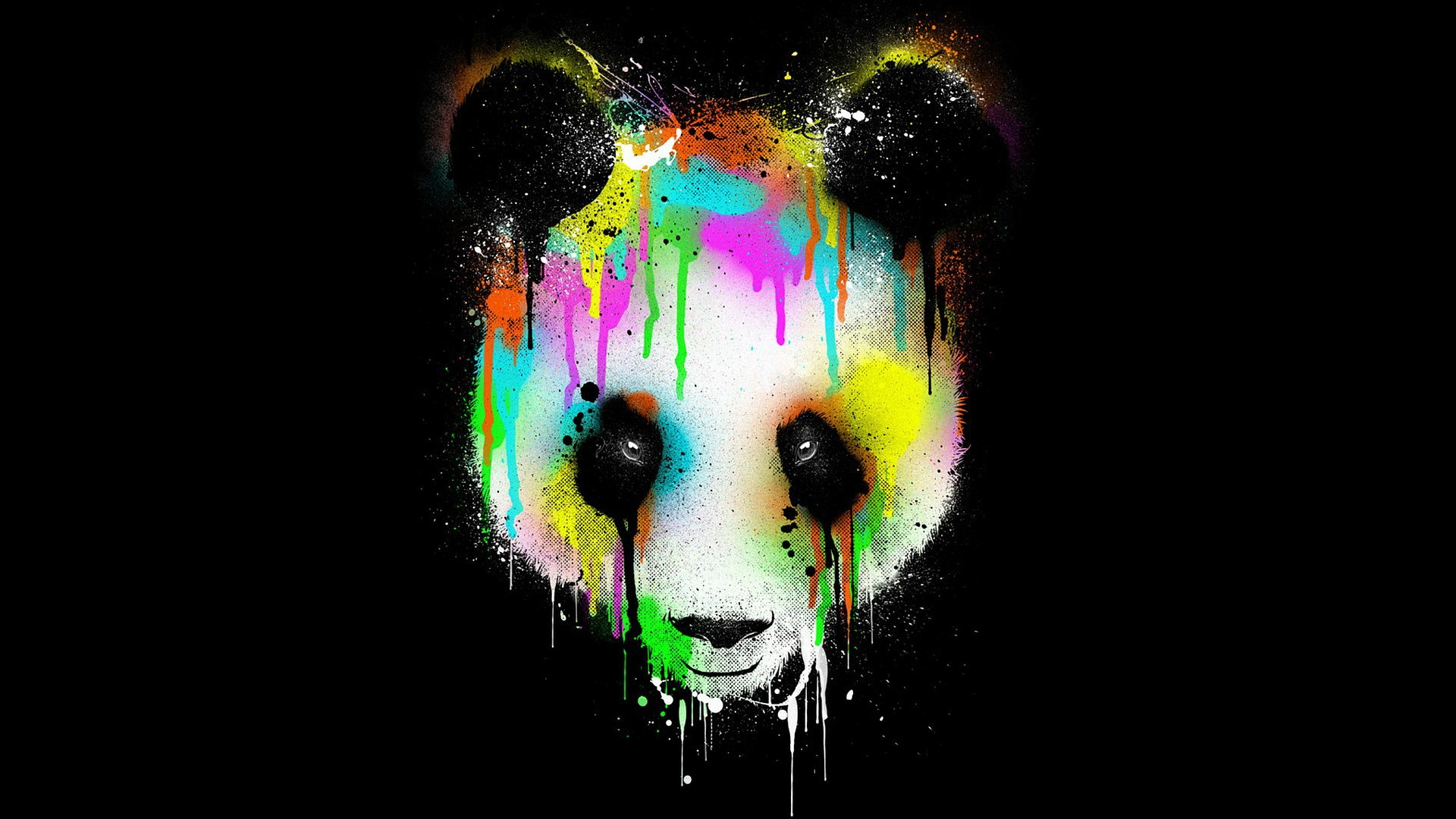 1920x1080 Artistic, Colorful, Panda
