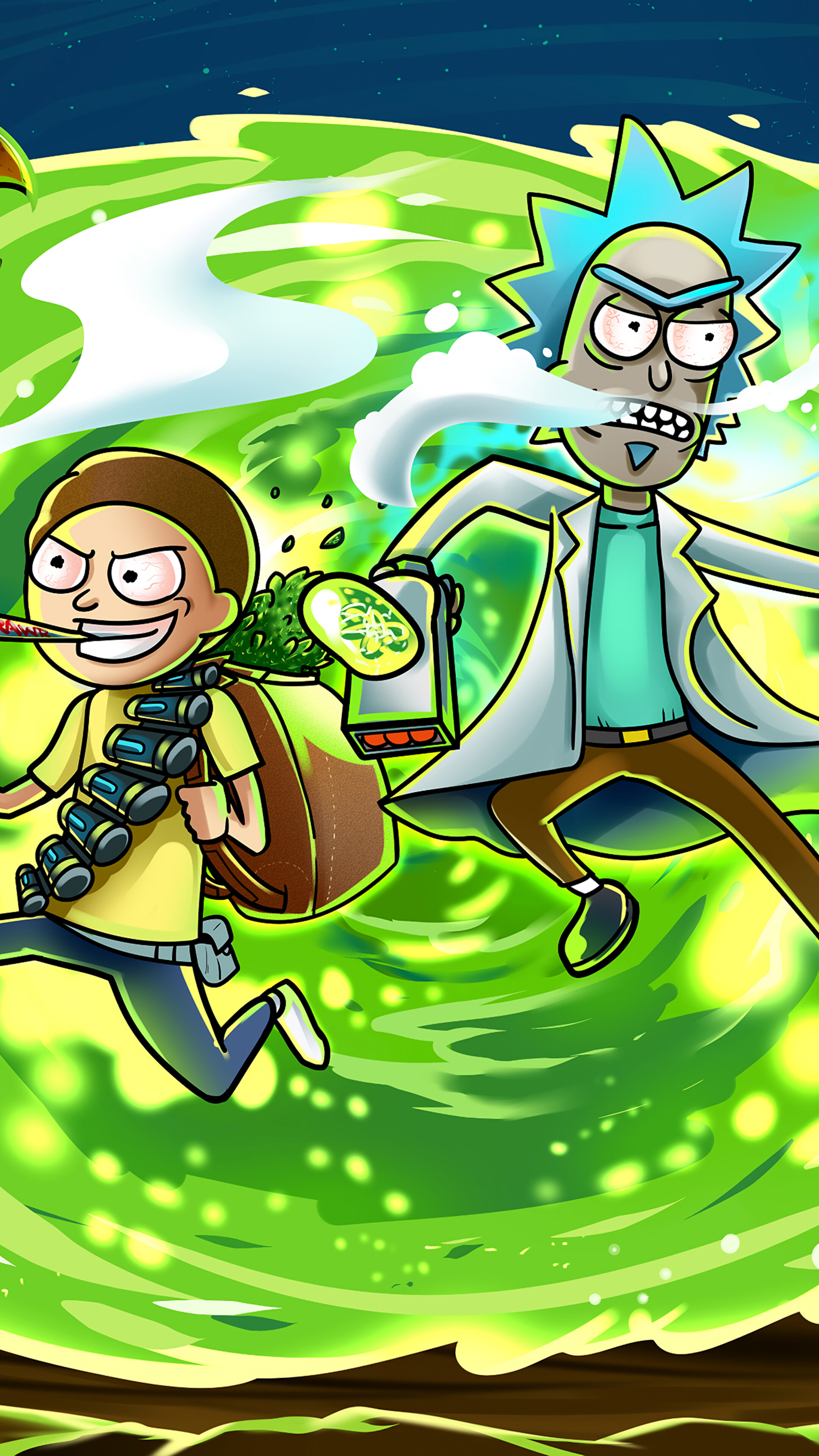Rick and Morty, Portal, 4k
